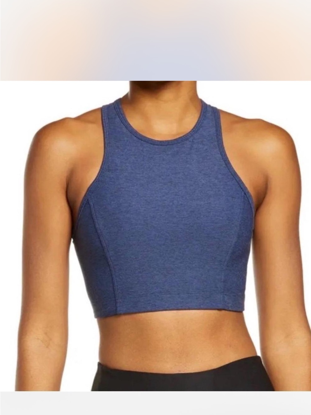 Outdoor Voices Navy Heather Crewneck Crop Tank